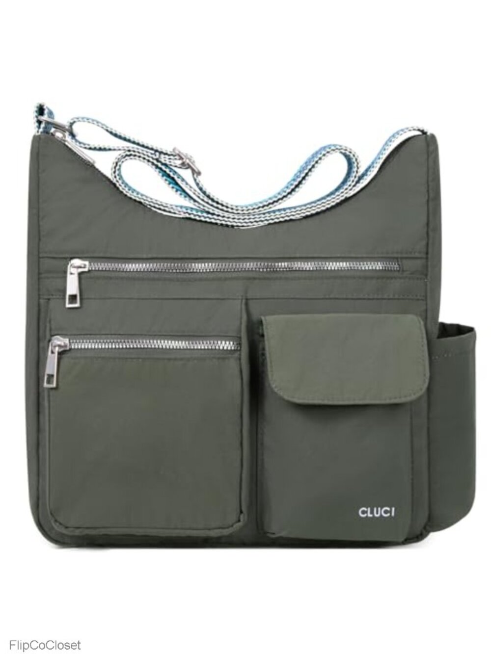 Anti Theft Crossbody Bag Water-Resistant Nylon Travel Purse
